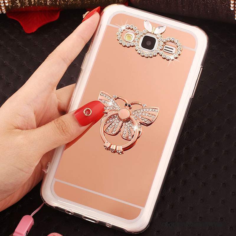 Samsung Galaxy J5 2016 Coque Étui Strass Rose Fluide Doux De Téléphone