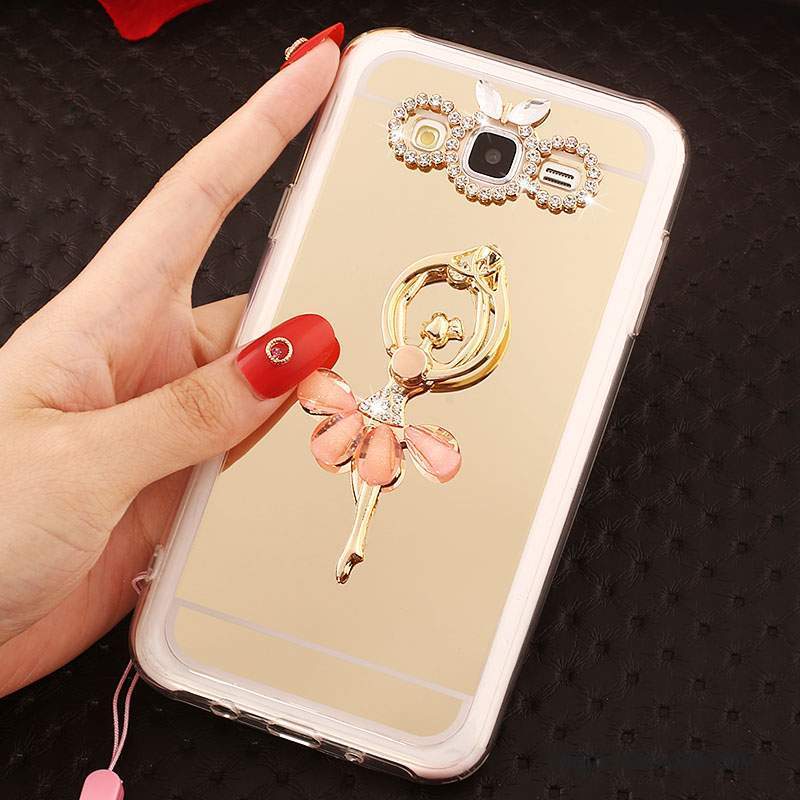 Samsung Galaxy J5 2016 Coque Étui Strass Rose Fluide Doux De Téléphone