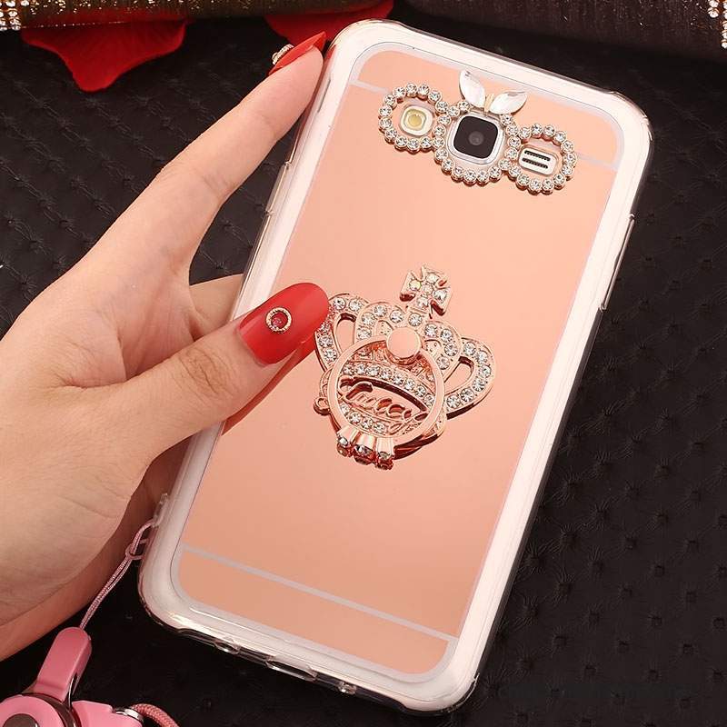 Samsung Galaxy J5 2016 Coque Étui Strass Rose Fluide Doux De Téléphone