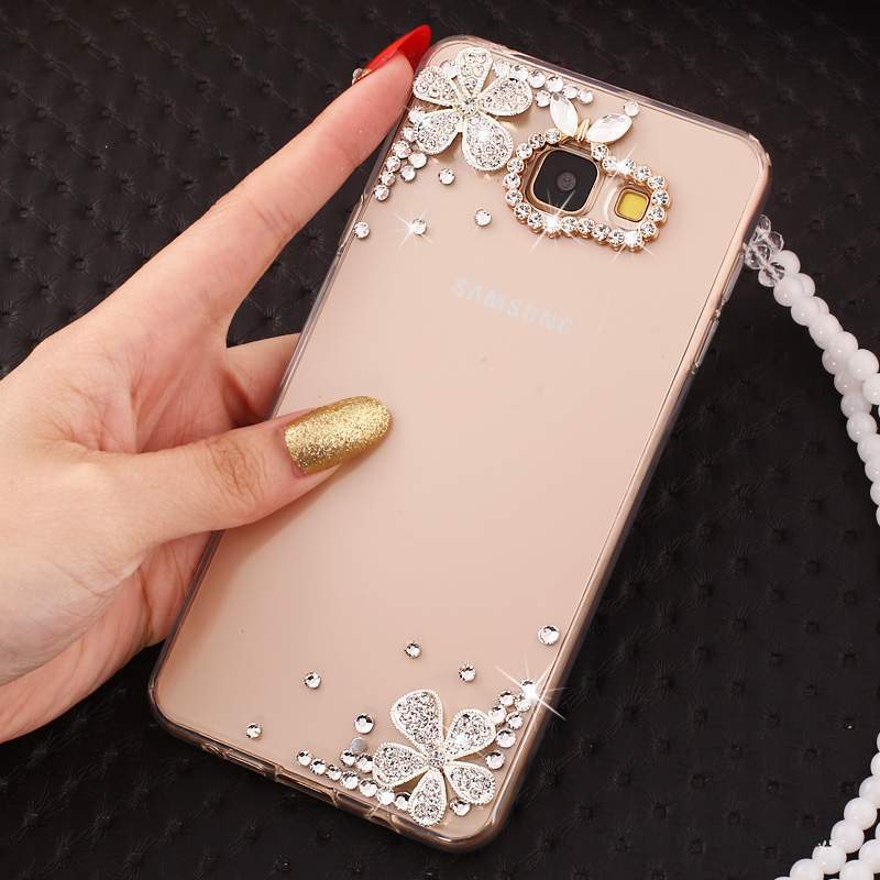 Samsung Galaxy J5 2017 Coque Étui Protection Strass Support Rose