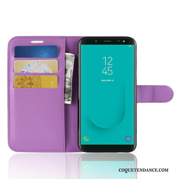Samsung Galaxy J6 Coque Portefeuille Carte Incassable Tout Compris Étui En Cuir
