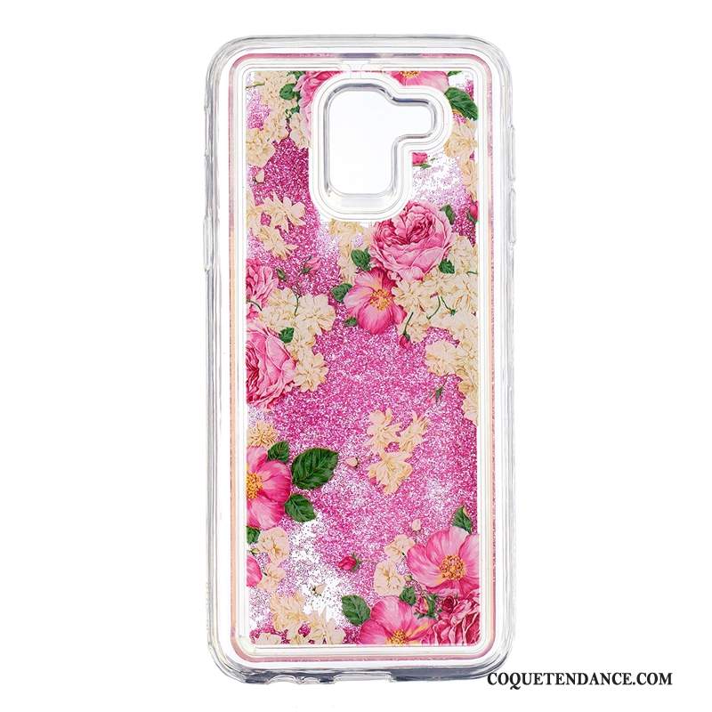 Samsung Galaxy J6 Coque Protection Quicksand Violet Rose