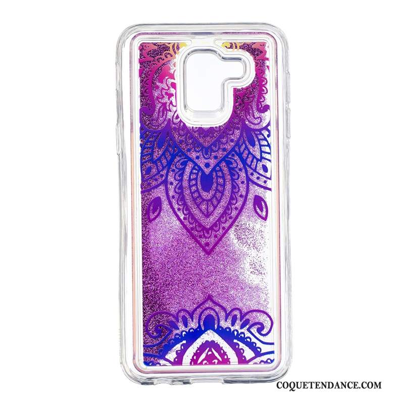 Samsung Galaxy J6 Coque Protection Quicksand Violet Rose