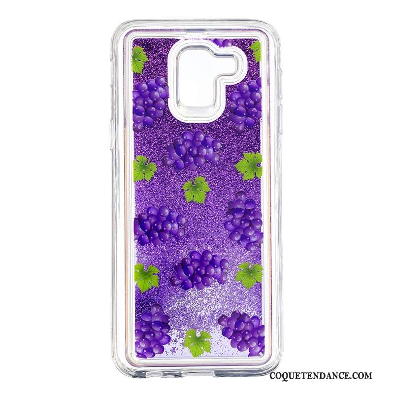 Samsung Galaxy J6 Coque Protection Quicksand Violet Rose