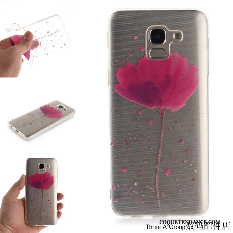 Samsung Galaxy J6 Coque Rose Tout Compris Créatif Protection