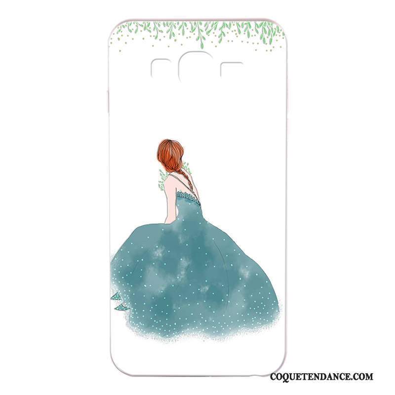 Samsung Galaxy J7 2015 Coque Blanc Difficile Incassable Silicone