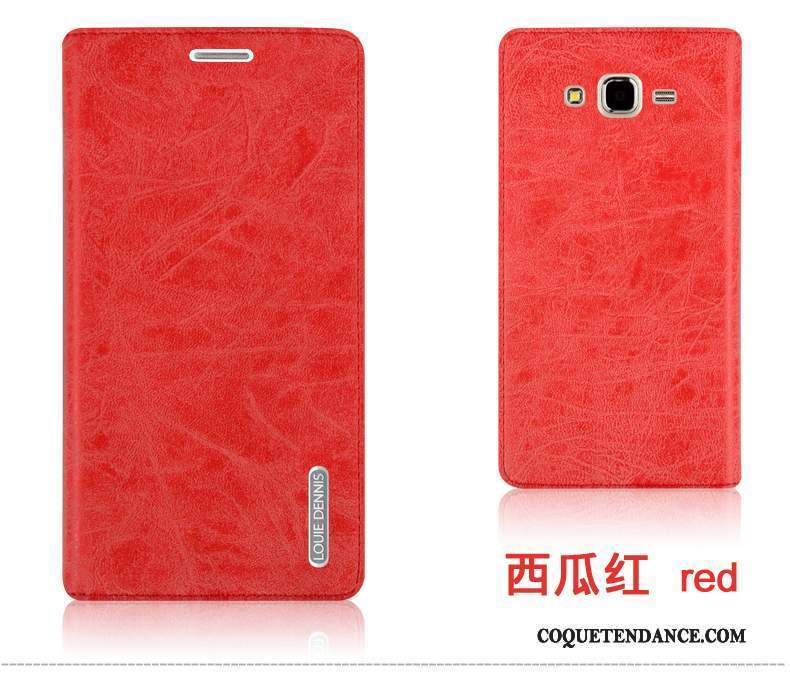 Samsung Galaxy J7 2015 Coque Clamshell De Téléphone Durable Protection Rouge