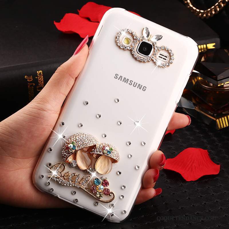 Samsung Galaxy J7 2015 Coque De Téléphone Protection Étui Or Transparent