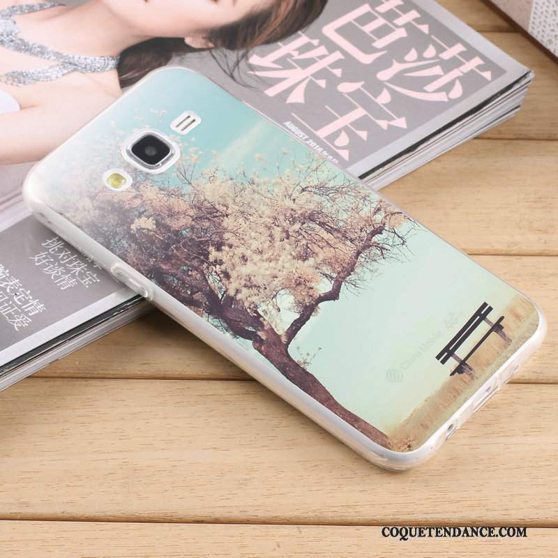 Samsung Galaxy J7 2015 Coque Incassable Violet Clair Fluide Doux Étui