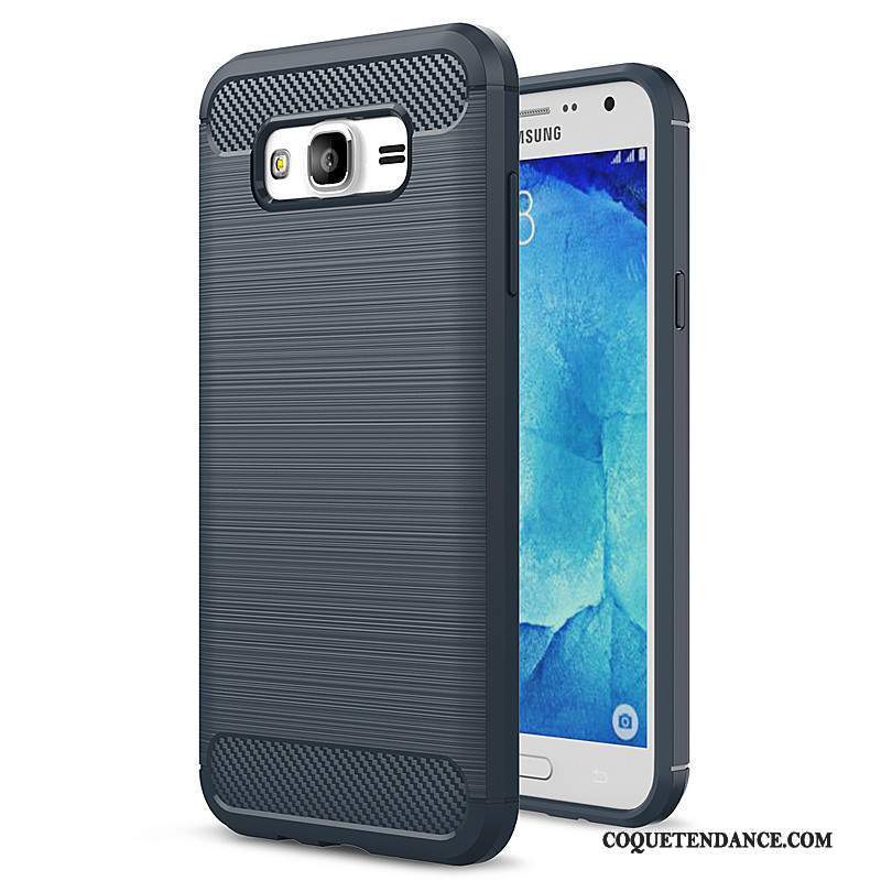 Samsung Galaxy J7 2015 Coque Protection Silicone Étui Gris
