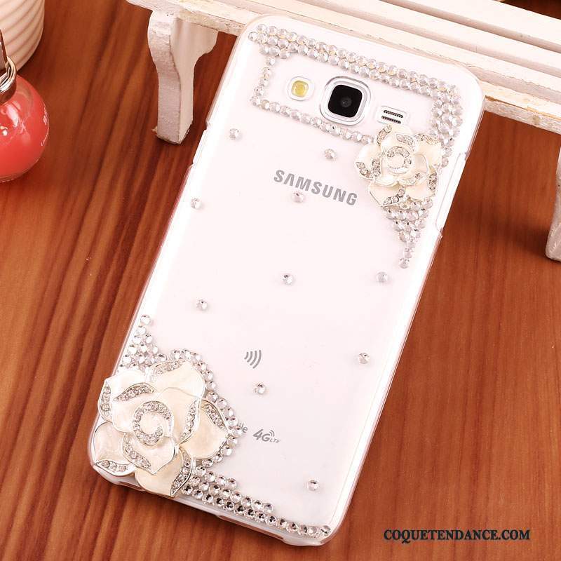 Samsung Galaxy J7 2015 Coque Protection Transparent Difficile Or Strass