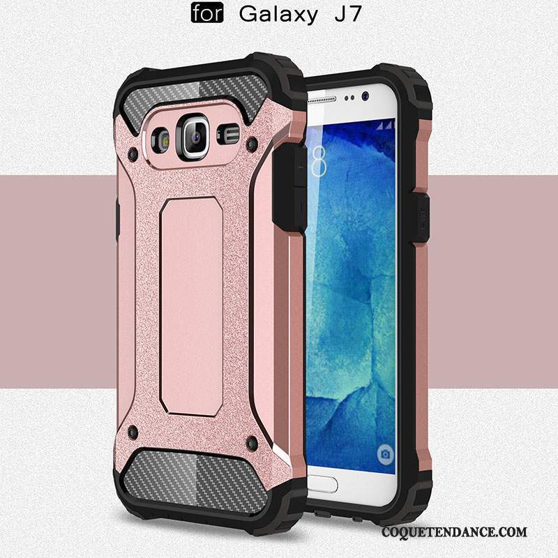 Samsung Galaxy J7 2015 Coque Rose Protection Incassable Fluide Doux Tout Compris