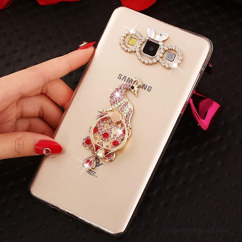 Samsung Galaxy J7 2015 Coque Strass Protection Anneau Très Mince