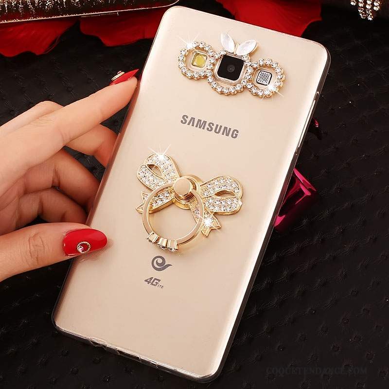 Samsung Galaxy J7 2015 Coque Strass Protection Anneau Très Mince