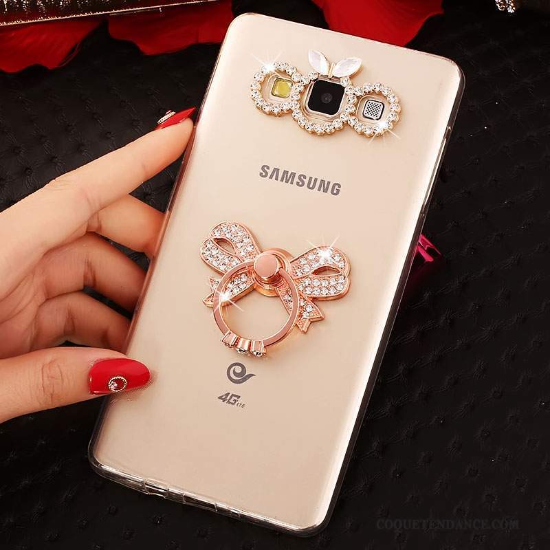 Samsung Galaxy J7 2015 Coque Strass Protection Anneau Très Mince