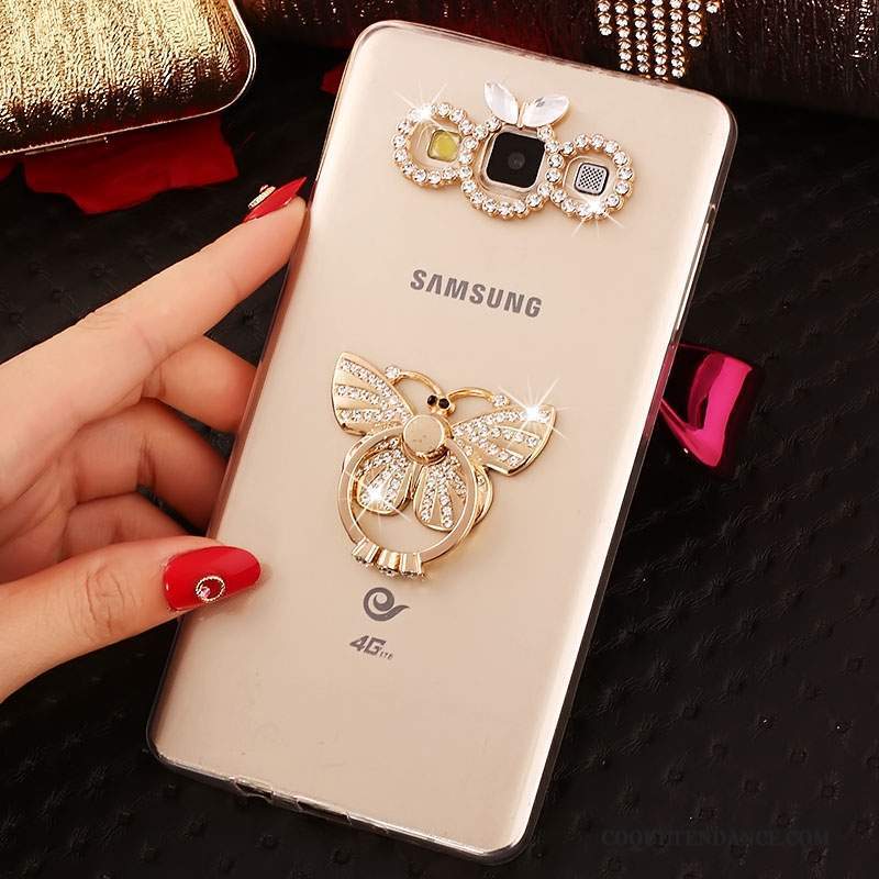 Samsung Galaxy J7 2015 Coque Strass Protection Anneau Très Mince