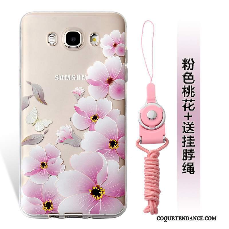 Samsung Galaxy J7 2016 Coque Fluide Doux Vert Étui De Téléphone Gaufrage