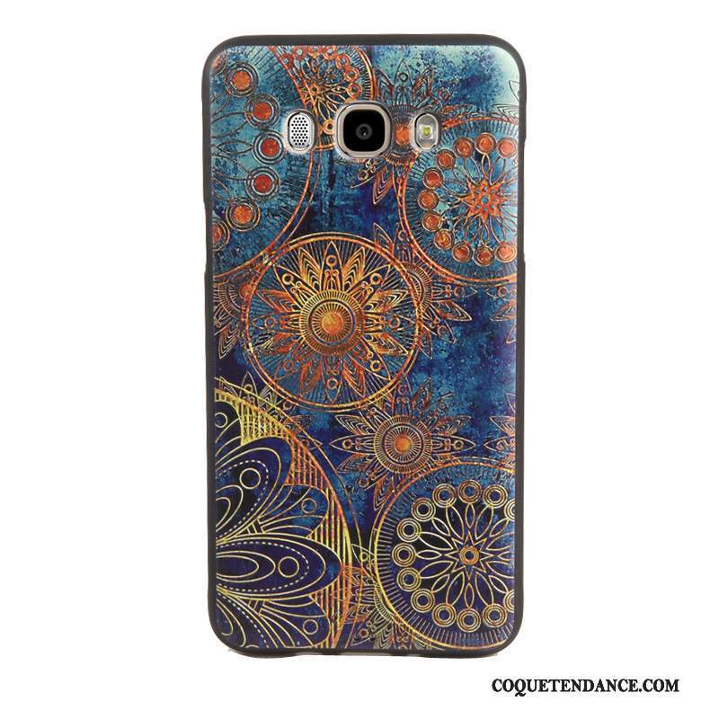 Samsung Galaxy J7 2016 Coque Protection Gaufrage Multicolore Étui Tempérer