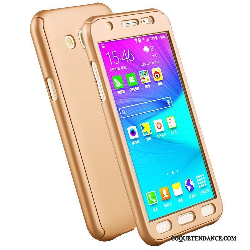 Samsung Galaxy J7 2016 Coque Tout Compris Protection Étui Difficile Or