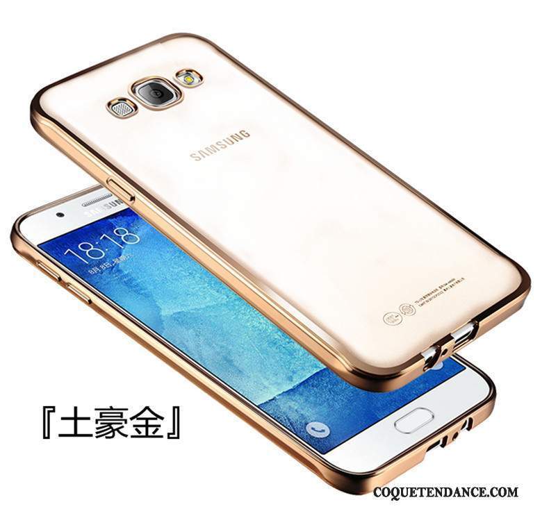 Samsung Galaxy J7 2016 Coque Étui Transparent Argent Fluide Doux