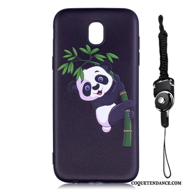 Samsung Galaxy J7 2017 Coque Dessin Animé Fluide Doux Peinture Délavé En Daim Ornements Suspendus