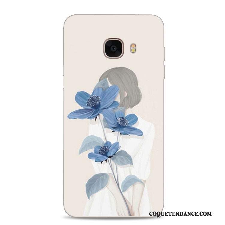 Samsung Galaxy J7 2017 Coque Fleur Gaufrage Fluide Doux Coque De Téléphone