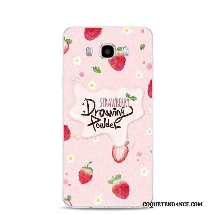 Samsung Galaxy J7 2017 Coque Gaufrage Anneau Rose Fluide Doux De Téléphone