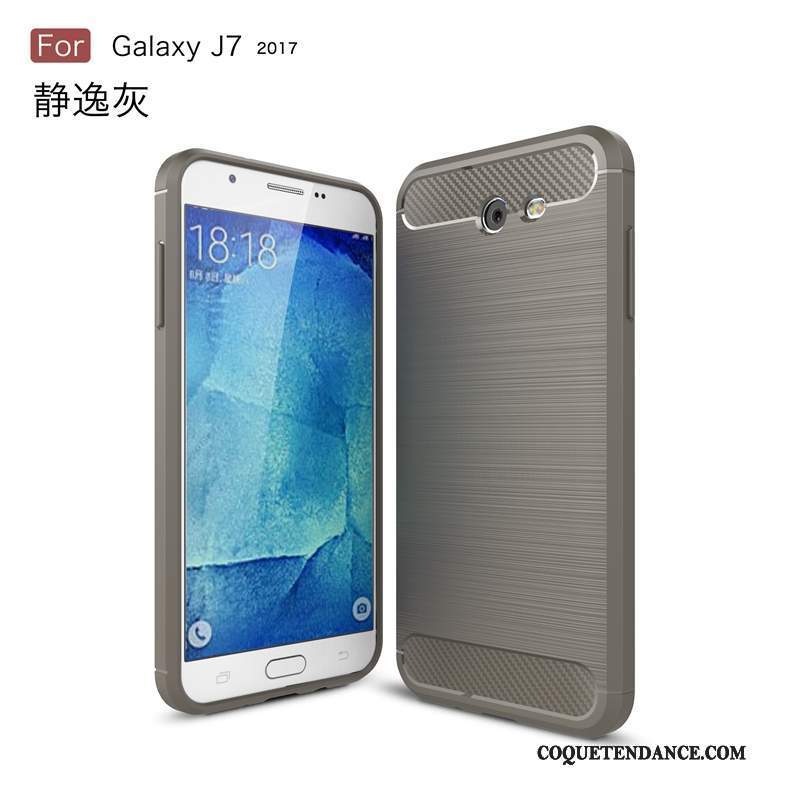 Samsung Galaxy J7 2017 Coque Incassable Protection Fluide Doux Modèle Fleurie Étui