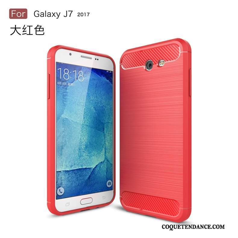 Samsung Galaxy J7 2017 Coque Incassable Protection Fluide Doux Modèle Fleurie Étui