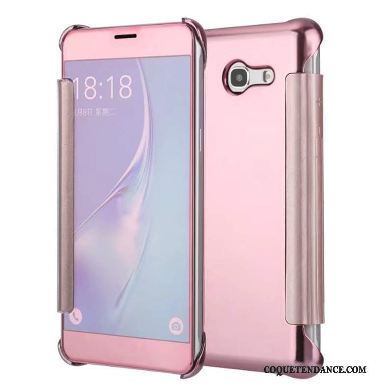 Samsung Galaxy J7 2017 Coque Incassable Étui Miroir Or Protection