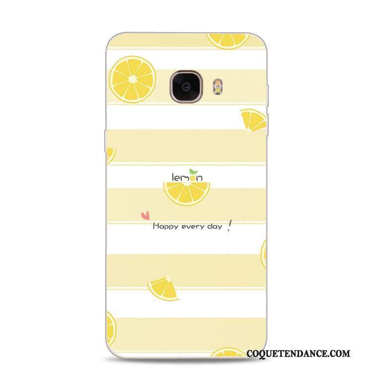 Samsung Galaxy J7 2017 Coque Jaune De Téléphone Silicone Support