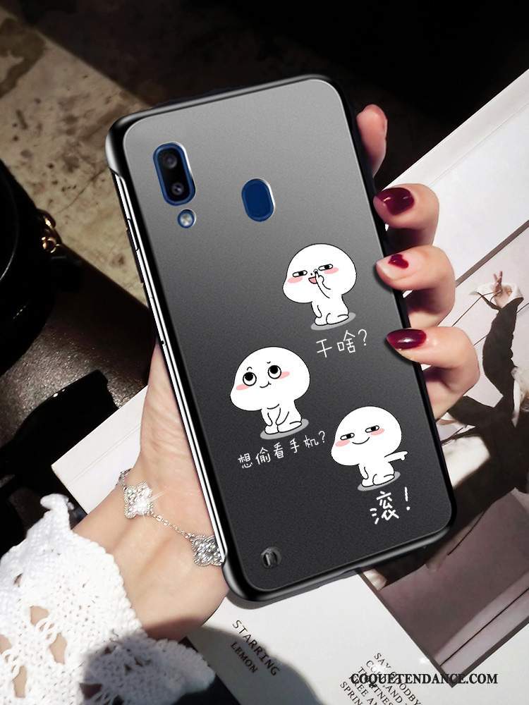 Samsung Galaxy M20 Coque Dessin Animé Très Mince De Téléphone Noir Incassable