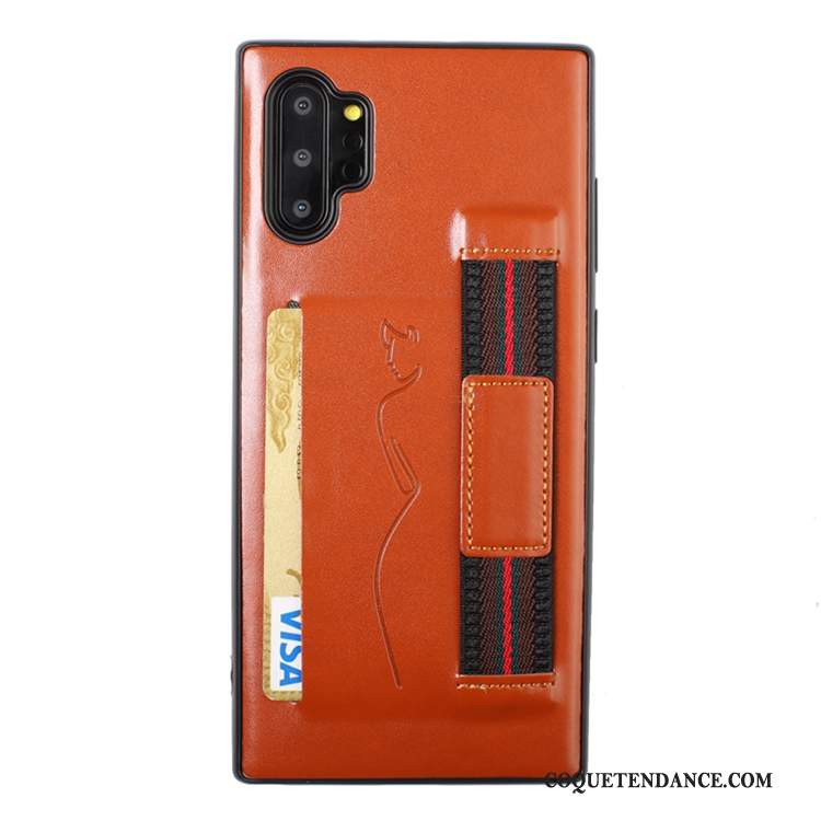 Samsung Galaxy Note 10+ Coque Carte Fluide Doux Étui Rouge De Téléphone