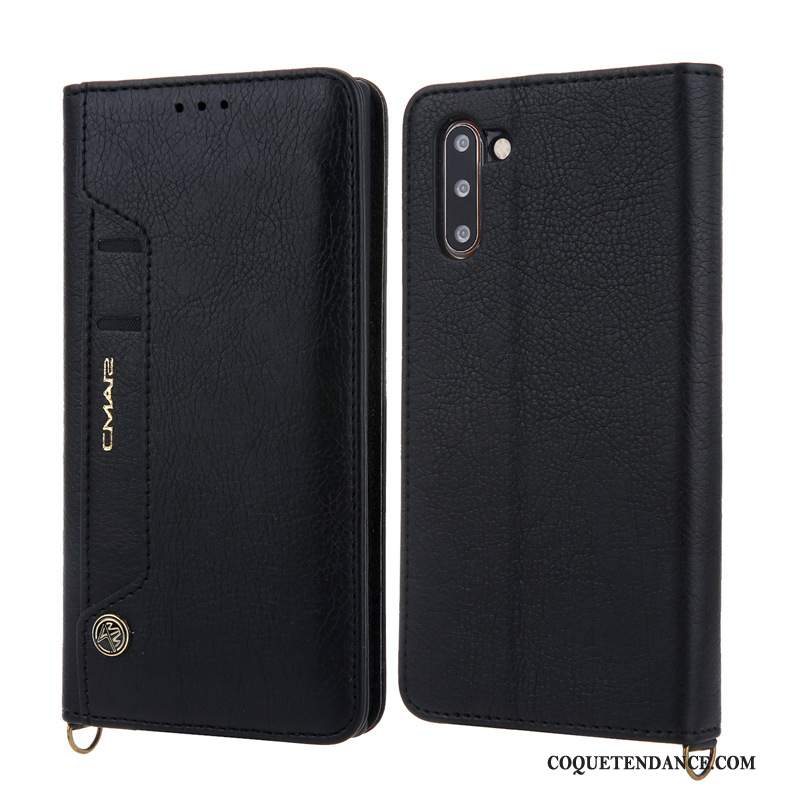 Samsung Galaxy Note 10 Coque De Téléphone Bleu Étui En Cuir Protection