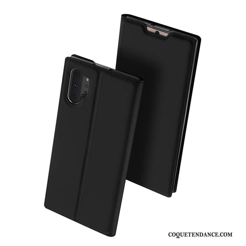 Samsung Galaxy Note 10+ Coque De Téléphone Étui En Cuir Housse Or Carte