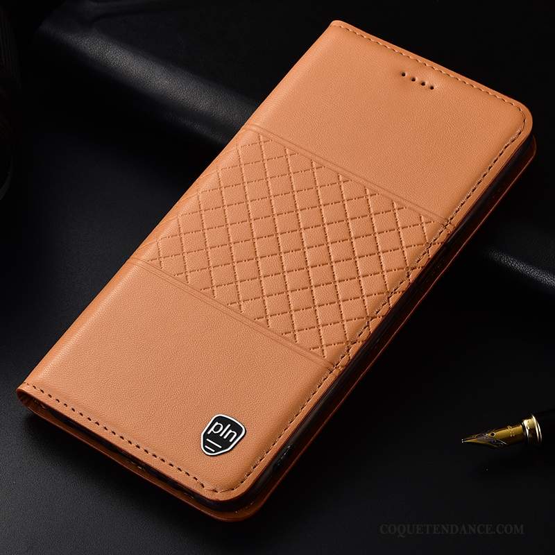 Samsung Galaxy Note 10+ Coque De Téléphone Étui Étui En Cuir Jaune Protection