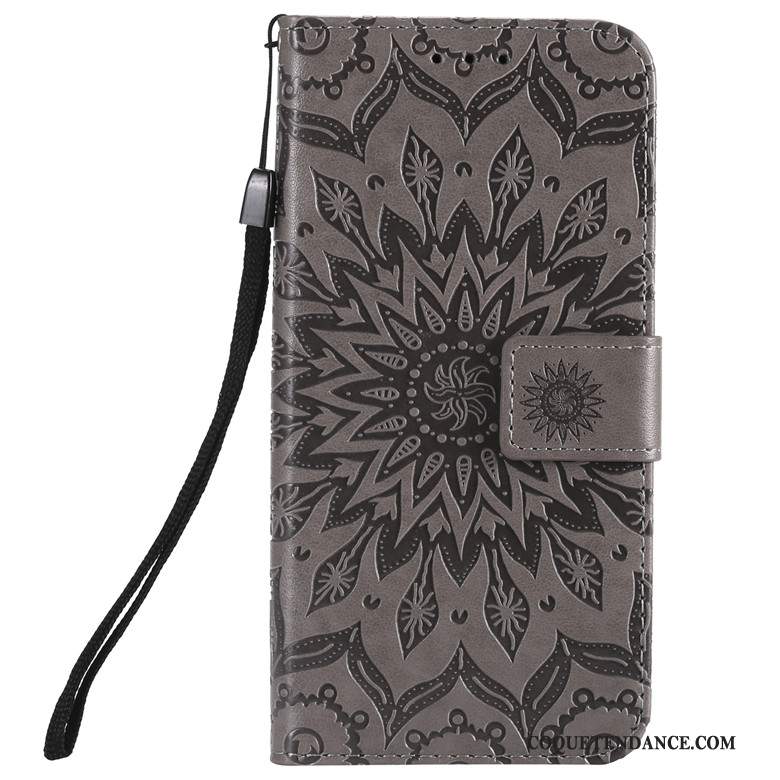 Samsung Galaxy Note 10+ Coque Fleur Fluide Doux Housse Étui En Cuir Soleil