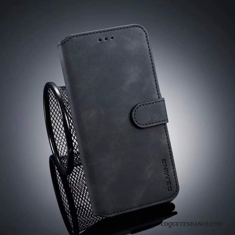 Samsung Galaxy Note 10 Coque Incassable Housse Gris Portefeuille Étui