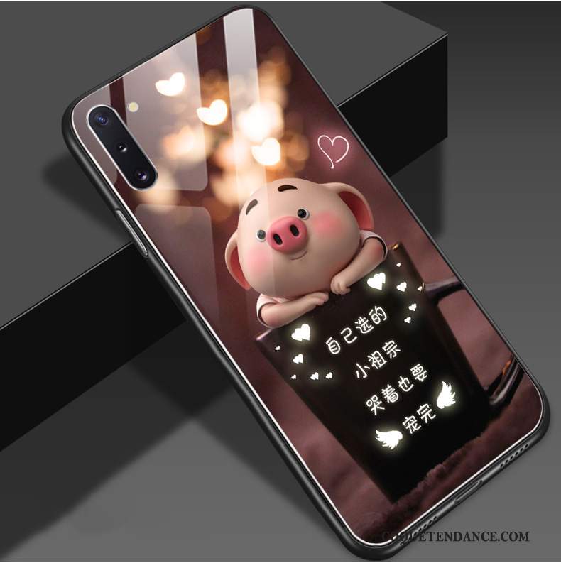 Samsung Galaxy Note 10 Coque Petit Dessin Animé Verre Charmant Fluide Doux