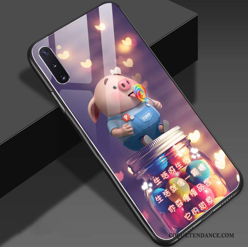 Samsung Galaxy Note 10 Coque Petit Dessin Animé Verre Charmant Fluide Doux