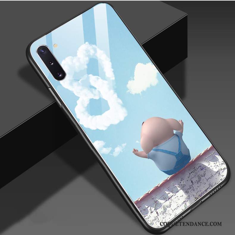 Samsung Galaxy Note 10 Coque Petit Dessin Animé Verre Charmant Fluide Doux