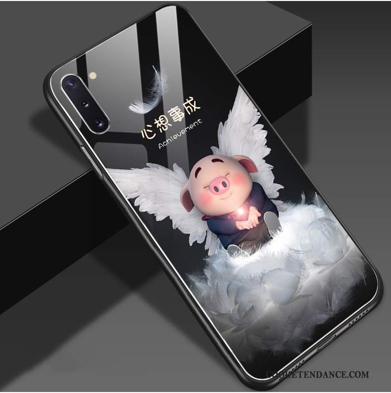 Samsung Galaxy Note 10 Coque Petit Dessin Animé Verre Charmant Fluide Doux