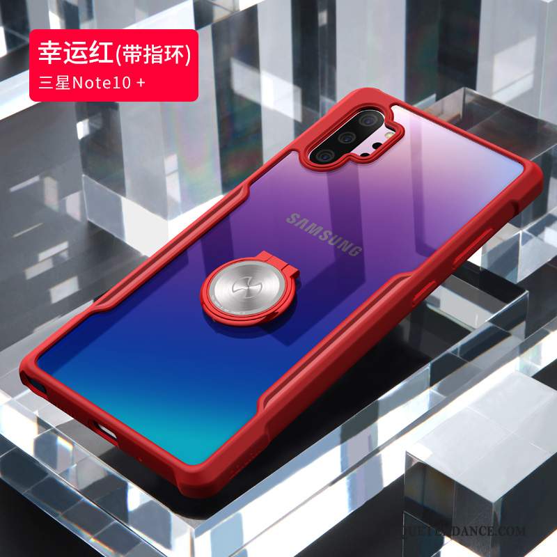 Samsung Galaxy Note 10+ Coque Silicone Très Mince De Téléphone Rouge Marque De Tendance