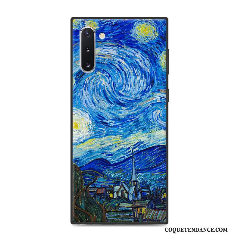 Samsung Galaxy Note 10 Coque Vert Fluide Doux Peinture Silicone Art