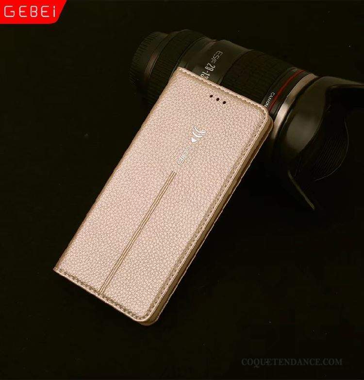Samsung Galaxy Note 10+ Coque Étui Étui En Cuir Protection Incassable Or Rose