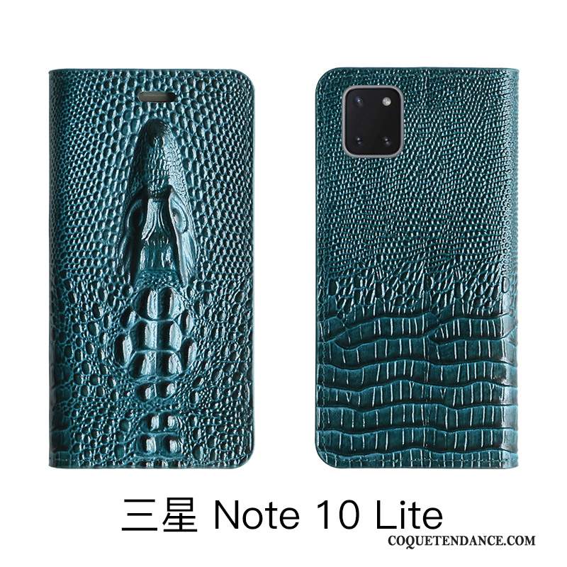 Samsung Galaxy Note 10 Lite Coque De Téléphone Étui En Cuir Protection Luxe Cuir Véritable