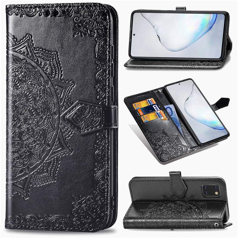 Samsung Galaxy Note 10 Lite Coque En Relief Protection Gaufrage Étui Couleur Unie