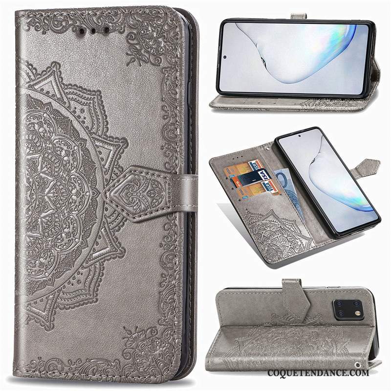 Samsung Galaxy Note 10 Lite Coque En Relief Protection Gaufrage Étui Couleur Unie