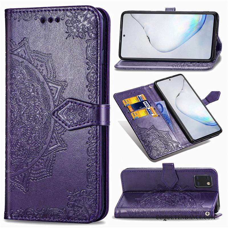 Samsung Galaxy Note 10 Lite Coque En Relief Protection Gaufrage Étui Couleur Unie