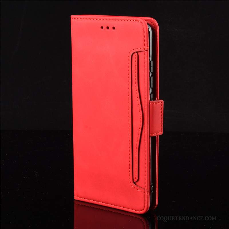 Samsung Galaxy Note 10 Lite Coque Rouge De Téléphone Rose Portefeuille Étui En Cuir